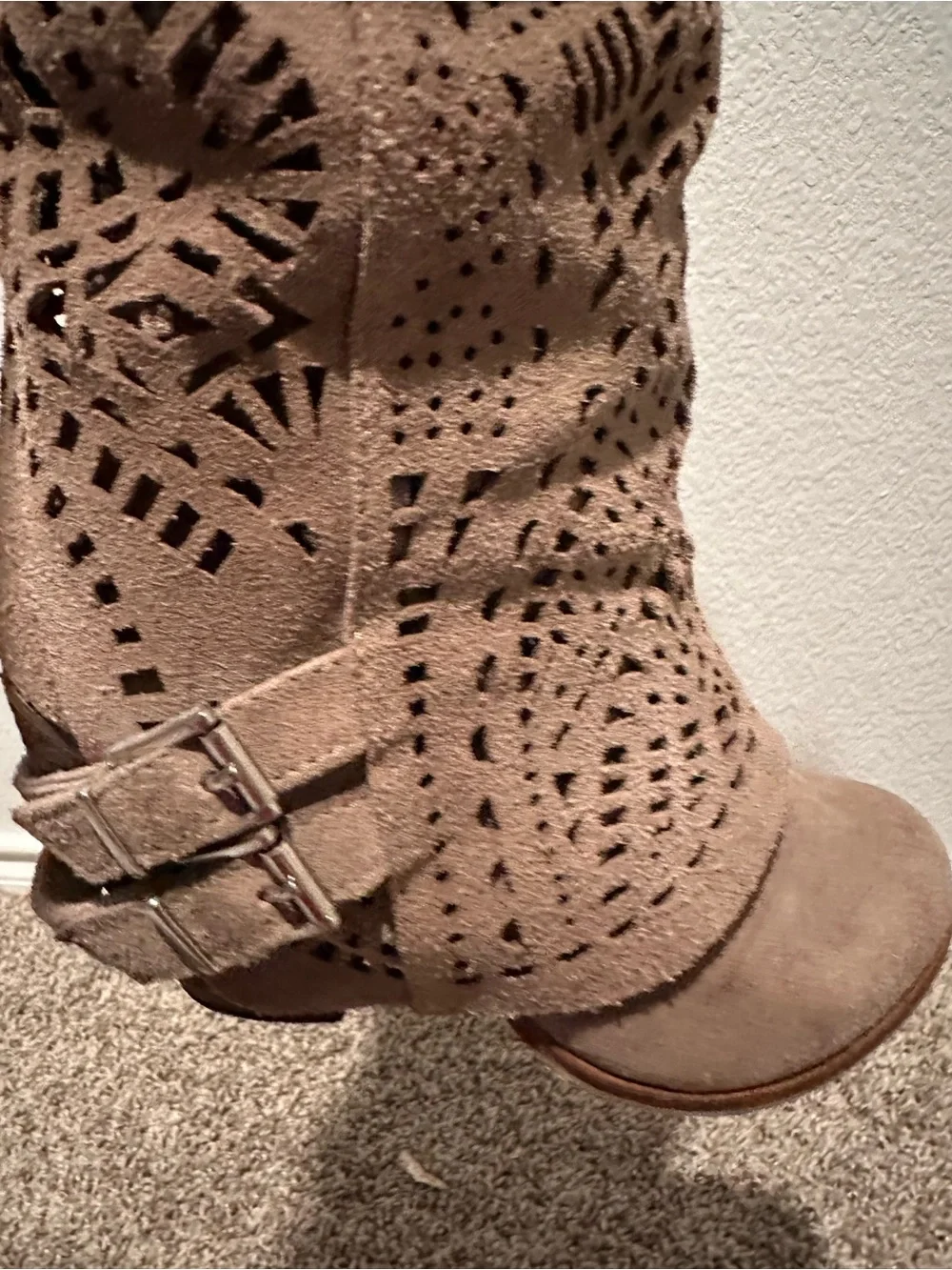 Naughty Monkey Knee Boots - Taupe